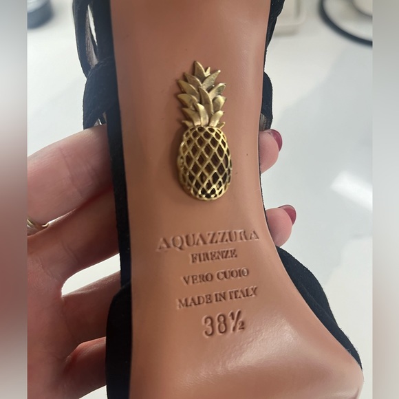 Aquazzura Black Suede Heels (Never Worn) - Picture 4 of 11